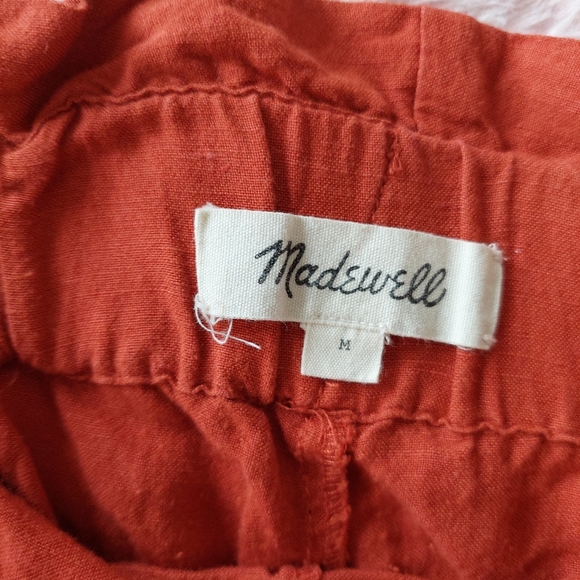 Madewell Tie-Waist Huston Pull-On Crop Pants Size Meduim - Picture 5 of 10